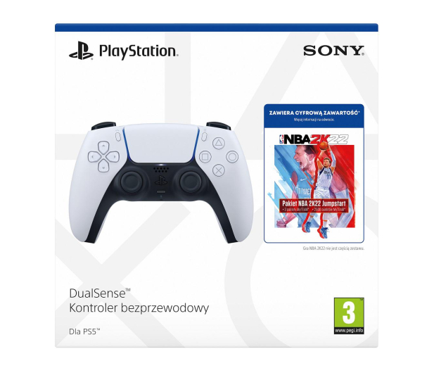 Sony DualSense bialy + DLC NBA 2K22 Pakiet Jumpstart - 1457771 - zdjęcie